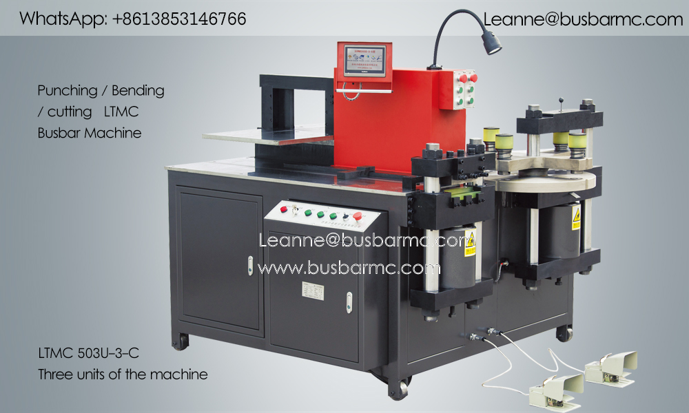 Processadora de Barras de Cobre CNC 503U-3-C - 16mm x 200mm | Dobra, Corte e Fur